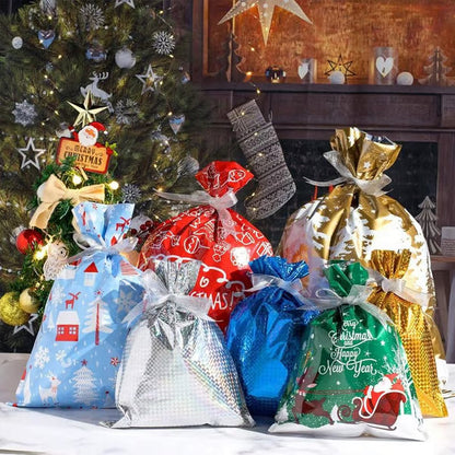 Drawstring Christmas Gift Bag (Biodegradable)